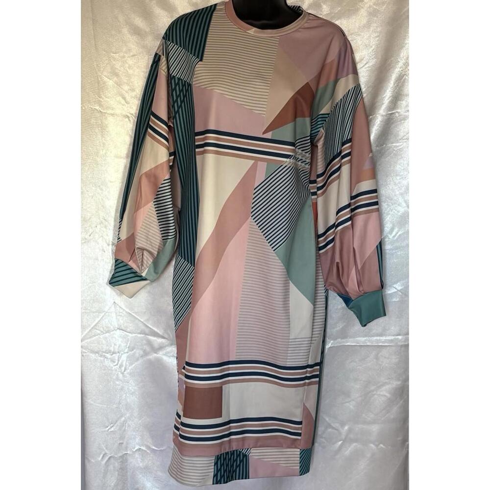 Chic Me Multicolor Long Sleeve Dress
